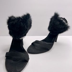 ✨Wild Rose Sexy Faux Fur Strap Heels